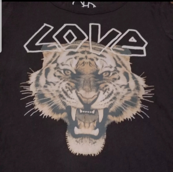 NWT Chaser Tiger Love Short Sleeve Brown T-Shirt Size XSmall - Picture 9 of 10